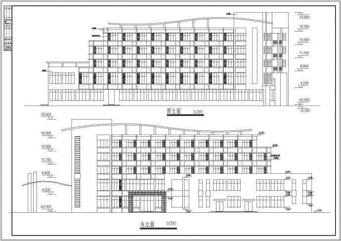 某中学综合楼及宿舍建筑结构设计cad施工图_图1