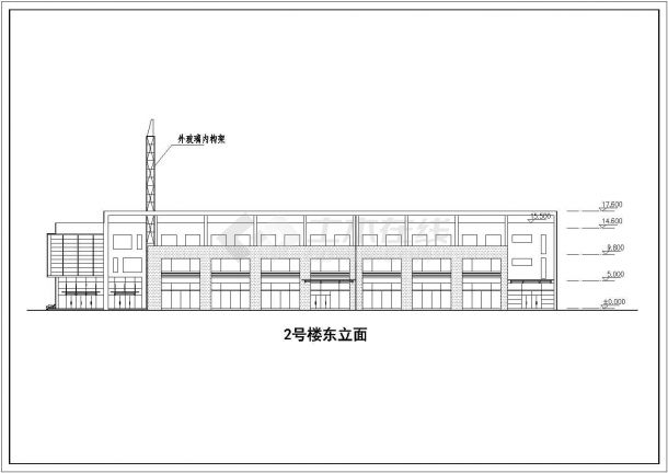 某地区某类型综合楼建筑方案设计cad施工图-图一