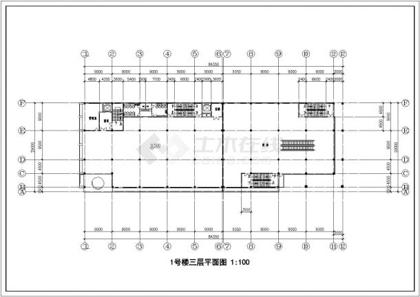 某地区某类型综合楼建筑方案设计cad施工图-图二