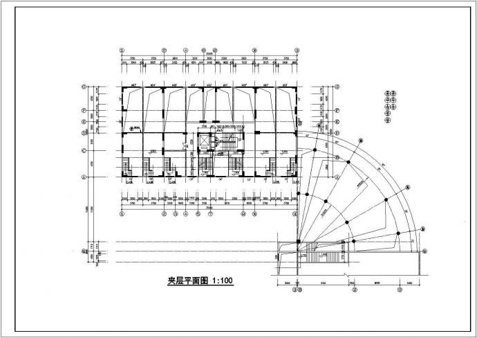 某高层住宅建筑CAD基础平面布置参考图_图1