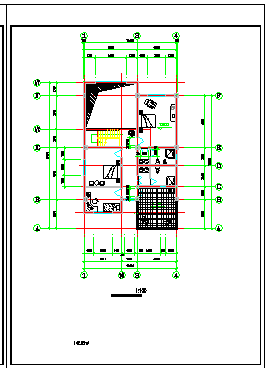 某联排住宅区三层住宅楼cad平面建筑设计图_图1