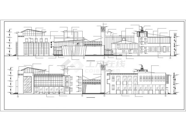 某省会某中学某4层框架结构教学楼建筑结构设计CAD图纸-图一