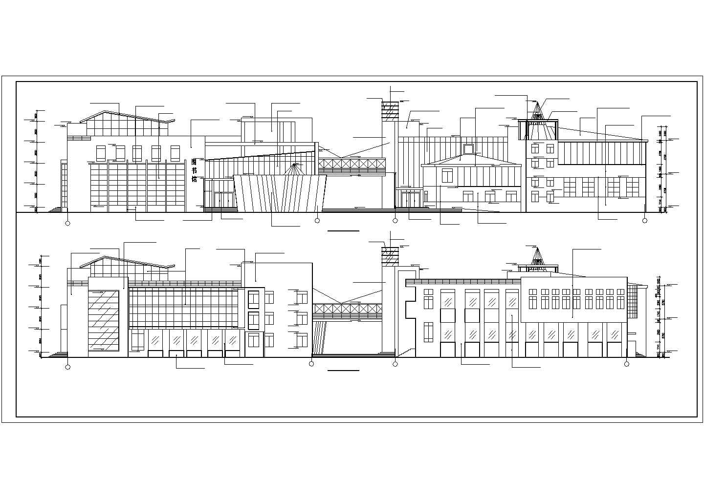 某省会某中学某4层框架结构教学楼建筑结构设计CAD图纸