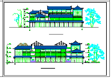 某民居式旅店建筑CAD全套设计施工图纸_图1