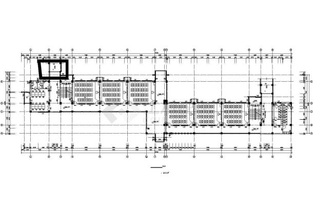 杭州市某中学1.1万平米4层框架结构教学楼建筑CAD设计图纸-图一
