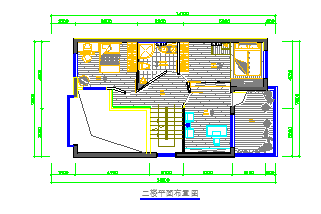 某三层带底层车库别墅cad装修设计施工图纸-图二