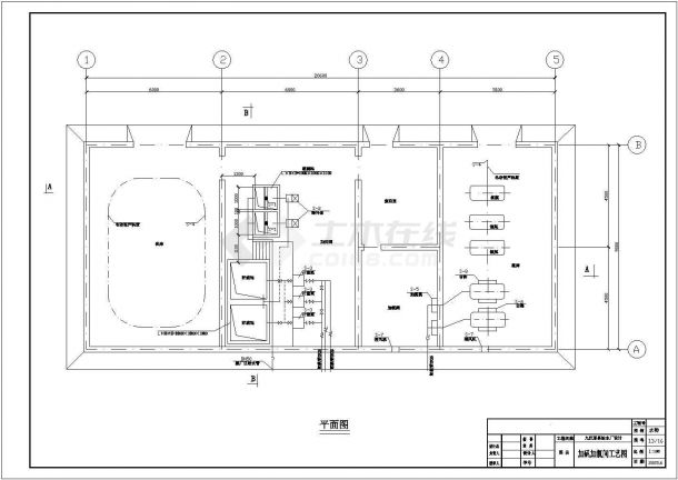 【最新】某县给水厂设计施工方案CAD图纸-图一