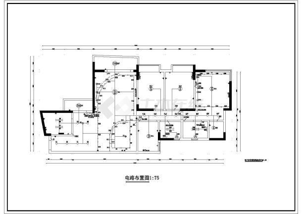 90平米家居装修设计CAD布置图-图一