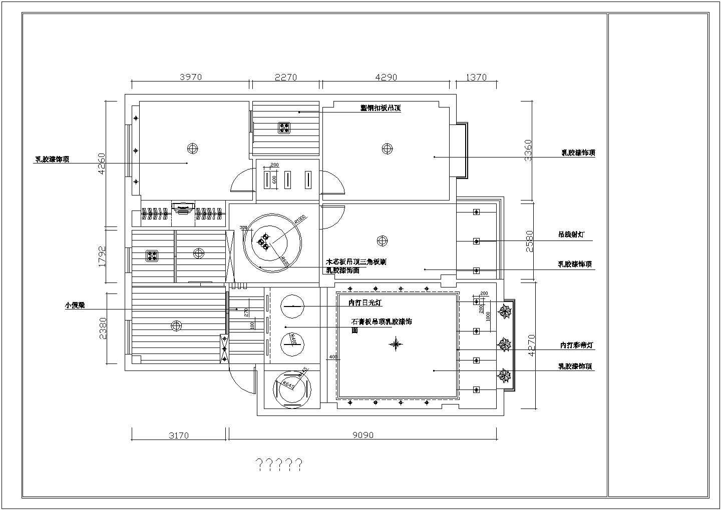 160平米室内家装设计方案CAD图