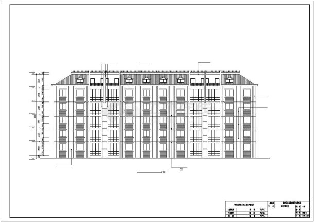 某小区3700平米6层框混结构住宅楼建筑设计CAD图纸（含阁楼）-图一