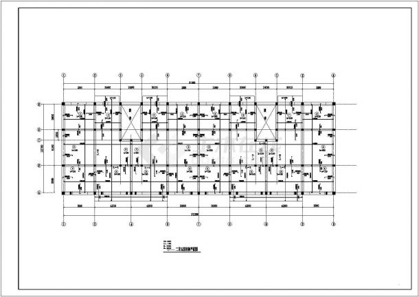 泉州市某小区6层框架结构住宅楼全套结构设计CAD图纸-图一
