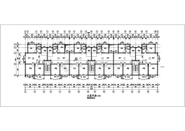 3500平米6+1层砖混结构住宅楼建筑设计CAD图纸（含阁楼和半地下室）-图一