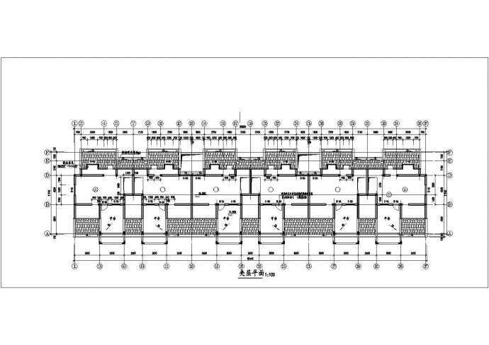 3470平米7层砖混结构住宅楼建筑设计CAD图纸（含夹层和架空层）_图1