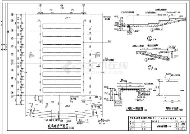 重庆广安思源广场景观工程CAD全套施工图-下沉式中心广场-图二