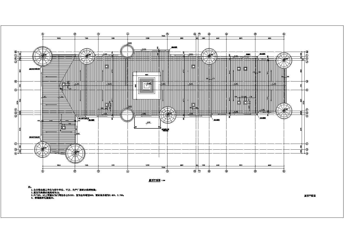 珠海市某中学6900平米3层框架结构教学楼平面设计CAD图纸