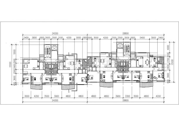 杭州市金鹤园小区7080平米11层框架结构建筑设计CAD图纸（含阁楼）-图一