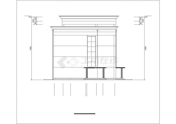 舟山市某中学3100平米5层框架结构教学楼平立剖面设计CAD图纸-图一
