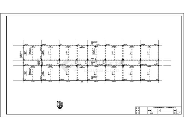 宁波市某公司2800平米五层框架结构办公楼全套结构设计CAD图纸-图一