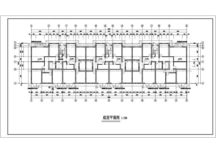 芜湖市宜兰苑小区五层砖混住宅楼建筑设计CAD图纸（含半地下室和阁楼）_图1