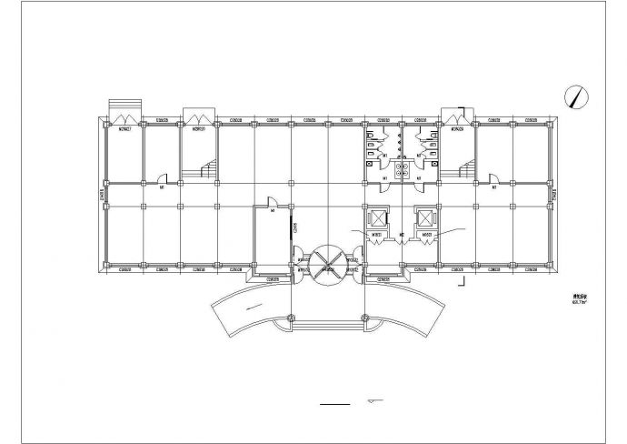 北京某公司4层框架结构办公楼建筑结构设计CAD图纸_图1