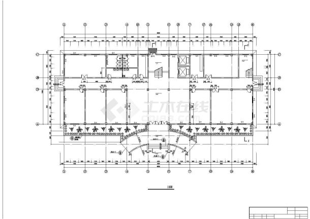 沧州市某公司5300平米6层钢框架结构办公楼建筑设计CAD图纸-图二