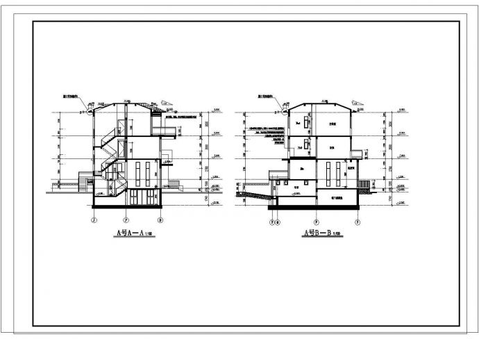 某地豪华双拼别墅CAD设计图_图1
