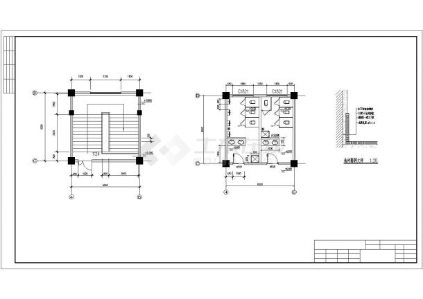 兰州市某单位4400平米7层框架结构办公楼建筑设计CAD图纸-图二