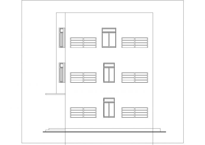 深圳市某现代化工厂3层框混结构直供宿舍楼建筑设计CAD图纸（含天面层）_图1