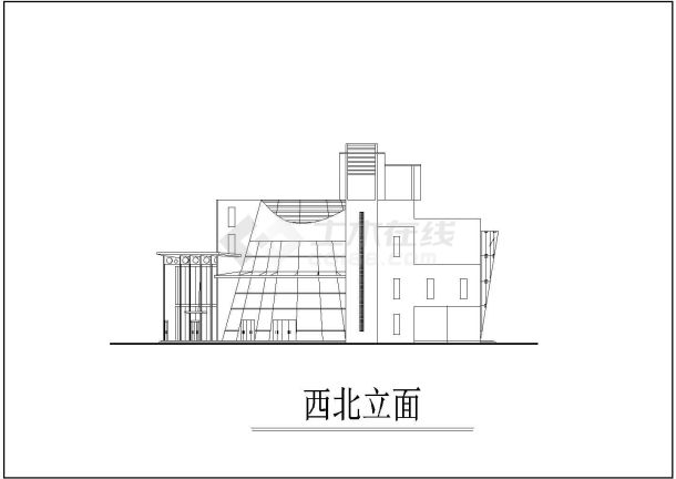 现代大型会所全套建筑设计施工图-图二