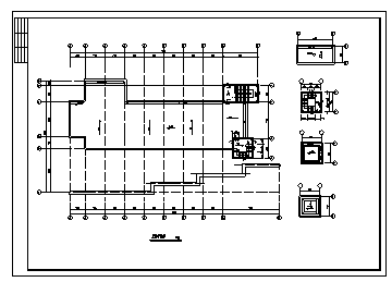 某市四层框架结构文化广场管理用房全套施工cad图_文化广场管理用房施工-图一