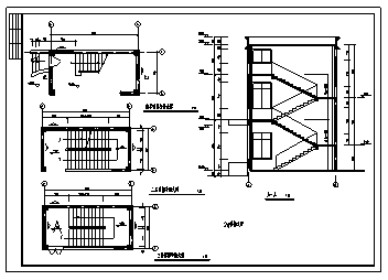 某市四层框架结构文化广场管理用房全套施工cad图_文化广场管理用房施工-图二