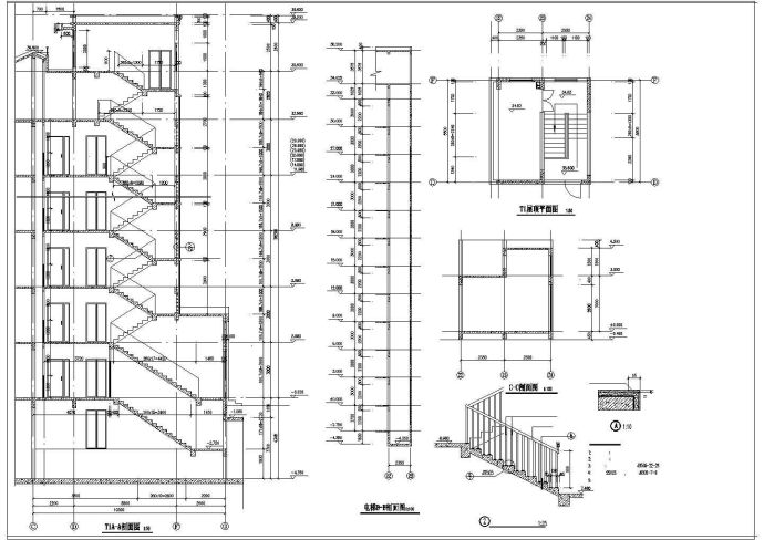 某高层住宅楼楼梯电梯设计cad施工详图（大院设计）_图1