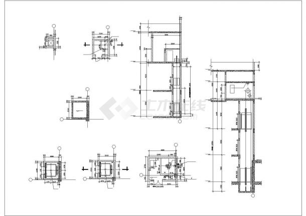某高层住宅楼观光电梯设计cad施工详图（大院设计）-图一