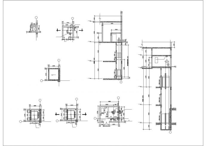 某高层住宅楼观光电梯设计cad施工详图（大院设计）_图1