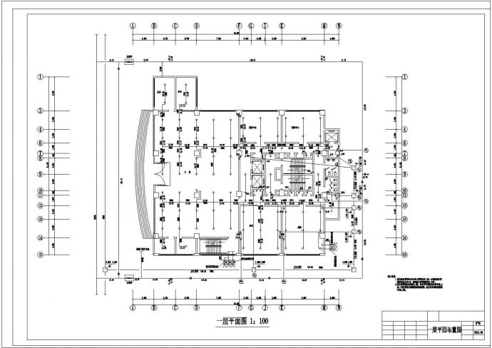 超高层酒店给排水完整规划CAD布置图_图1