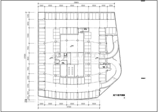 酒店办公楼建筑设计方案CAD图-图二