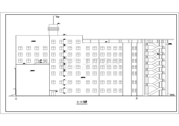 高层酒店建筑整套建筑CAD平面布置参考图-图二