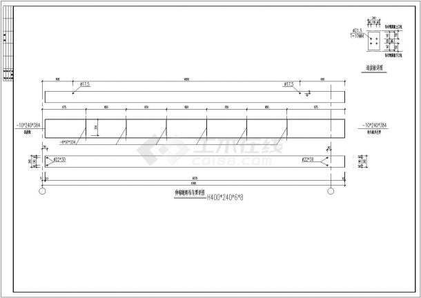 某单层单山单跨轻钢结构大型工业厂房设计cad详细结构施工图-图二