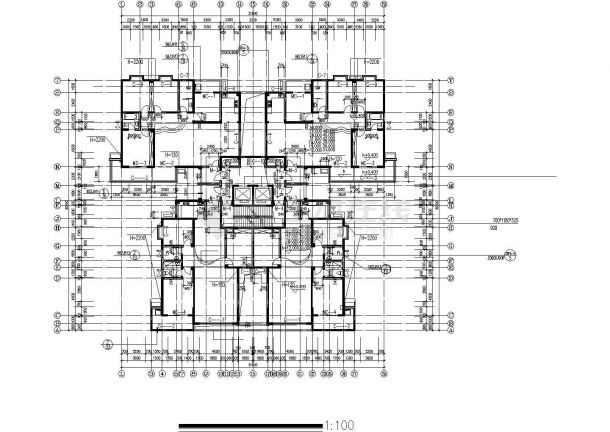 珠海市某临街28+2层框剪结构住宅楼建筑设计CAD图纸（含机房水箱层）-图一