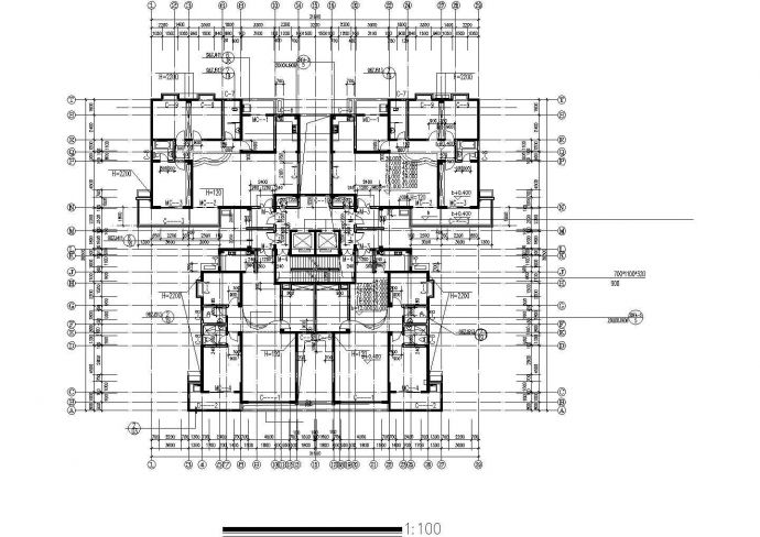 珠海市某临街28+2层框剪结构住宅楼建筑设计CAD图纸（含机房水箱层）_图1