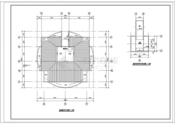 北京某12层框架结构商住楼全套平面设计CAD图纸（1-2层商用/含地下室）-图一