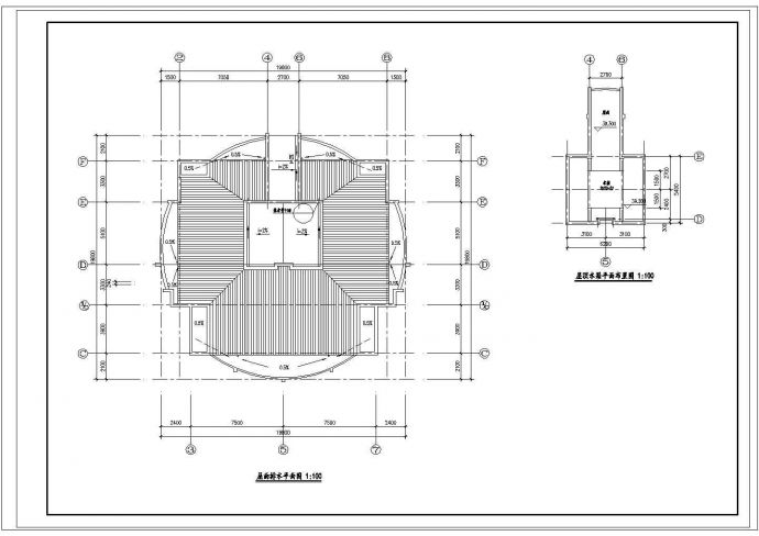 北京某12层框架结构商住楼全套平面设计CAD图纸（1-2层商用/含地下室）_图1