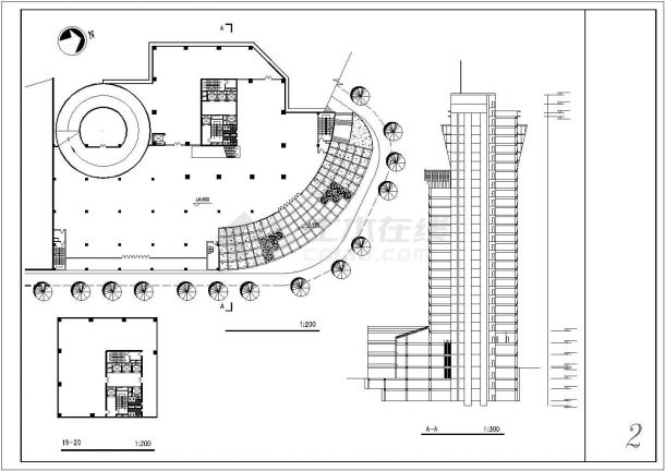 深圳市龙岗区某小区临街30层剪力墙结构住宅楼建筑设计CAD图纸-图二