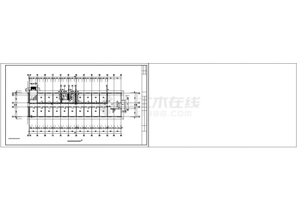 长46.09 宽12.2米 6层学生宿舍给排水设计图-图一