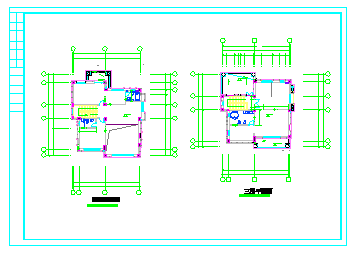 [成都]某三层住宅别墅建筑cad设计施工图-图二