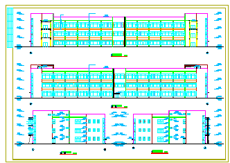 [东莞]某人民医院三层住院楼建筑cad设计施工图-图一