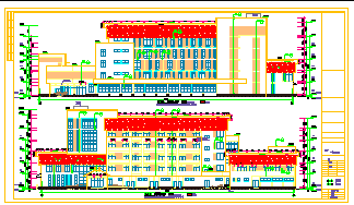 [福建]五层社会福利中心建筑cad设计施工图-图二