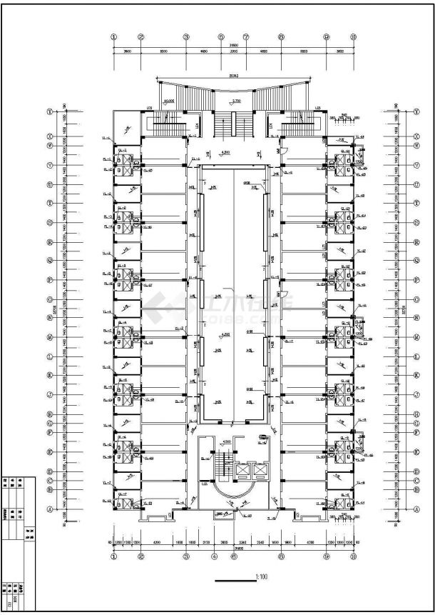 长52.7米 宽31.8米 9层工厂宿舍给排水设计图-图二