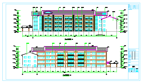 [河北]4层社会福利院中心老人疗养院建筑cad设计图（含养护楼、老年公寓等）-图一