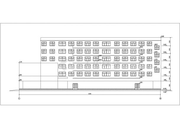 锦州市某街道4800平米6层框架结构商业综合楼建筑设计CAD图纸-图一